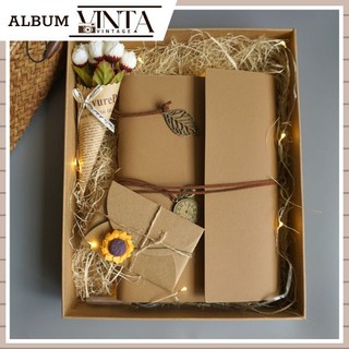 Album ảnh bìa da Vintage dán ảnh trực tiếp 2x3, 3x4, 4x6, 6x9, 9x12, 10x15, 13x18, 15x21