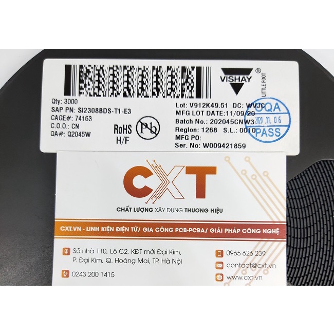 SI2308BDS-T1-E3 N-Mosfet 60V 2.3A SOT23-3(TO-236)