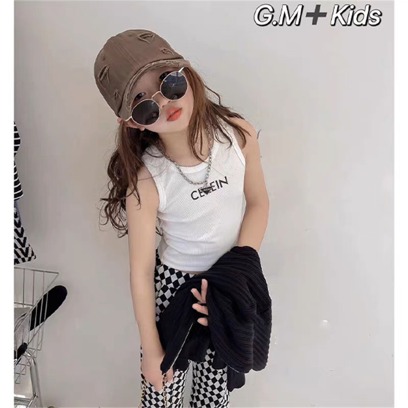 Áo Ba Lỗ Bé Trai Bé Gái HML In Chữ Sành Điệu Áo Thun Bé Gái Size Đại Từ 8 Đến 40 Kg A3