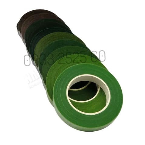 1 CUỘN BĂNG KEO SÁP - KEO QUẤN CÀNH 1.2cm - MÀU XANH LÁ ĐẬM