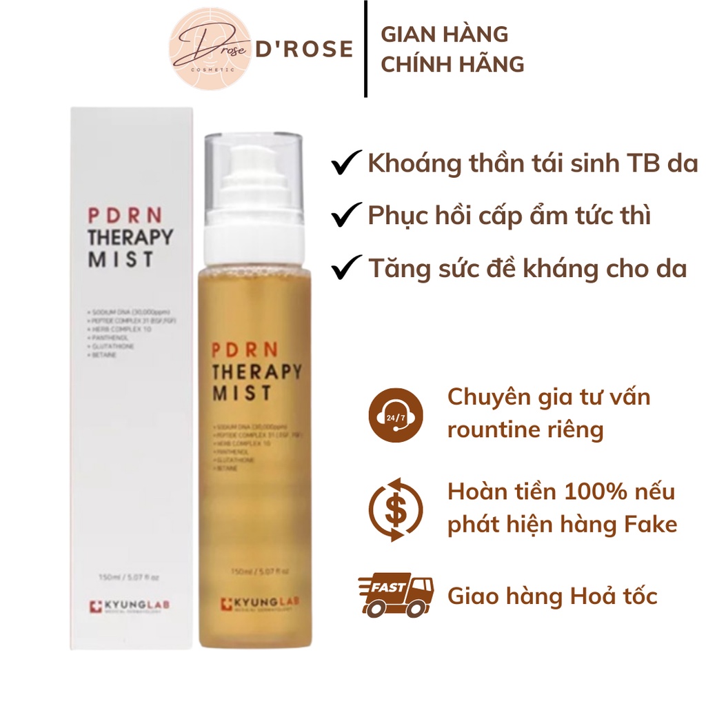 Xịt khoáng Kyung Lab PDRN Therapy Mist chống lão hoá tái tạo phục hồi da 150ml - DR10