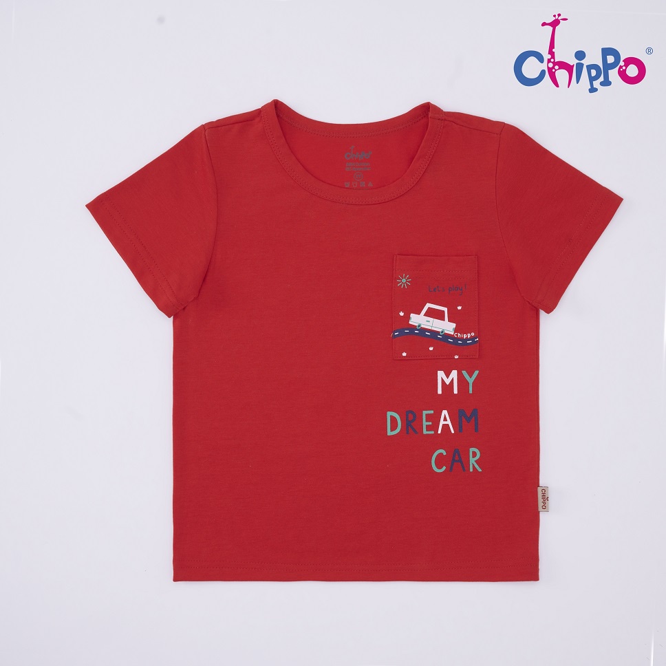 Áo thun Chippo chất liệu 100% Cotton áo phông cộc tay cho bé Trai từ 1 đến 5 tuổi (10-19Kg)