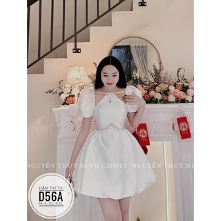 Đầm tafta đính đá D56A