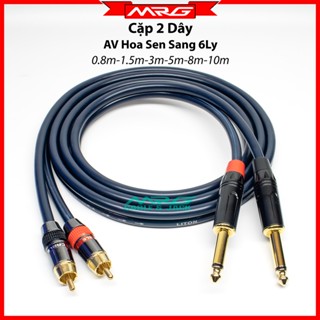 Cặp Dây AV Hoa Sen Ra 6 Ly, dài 0.8m-1.5m-3m.