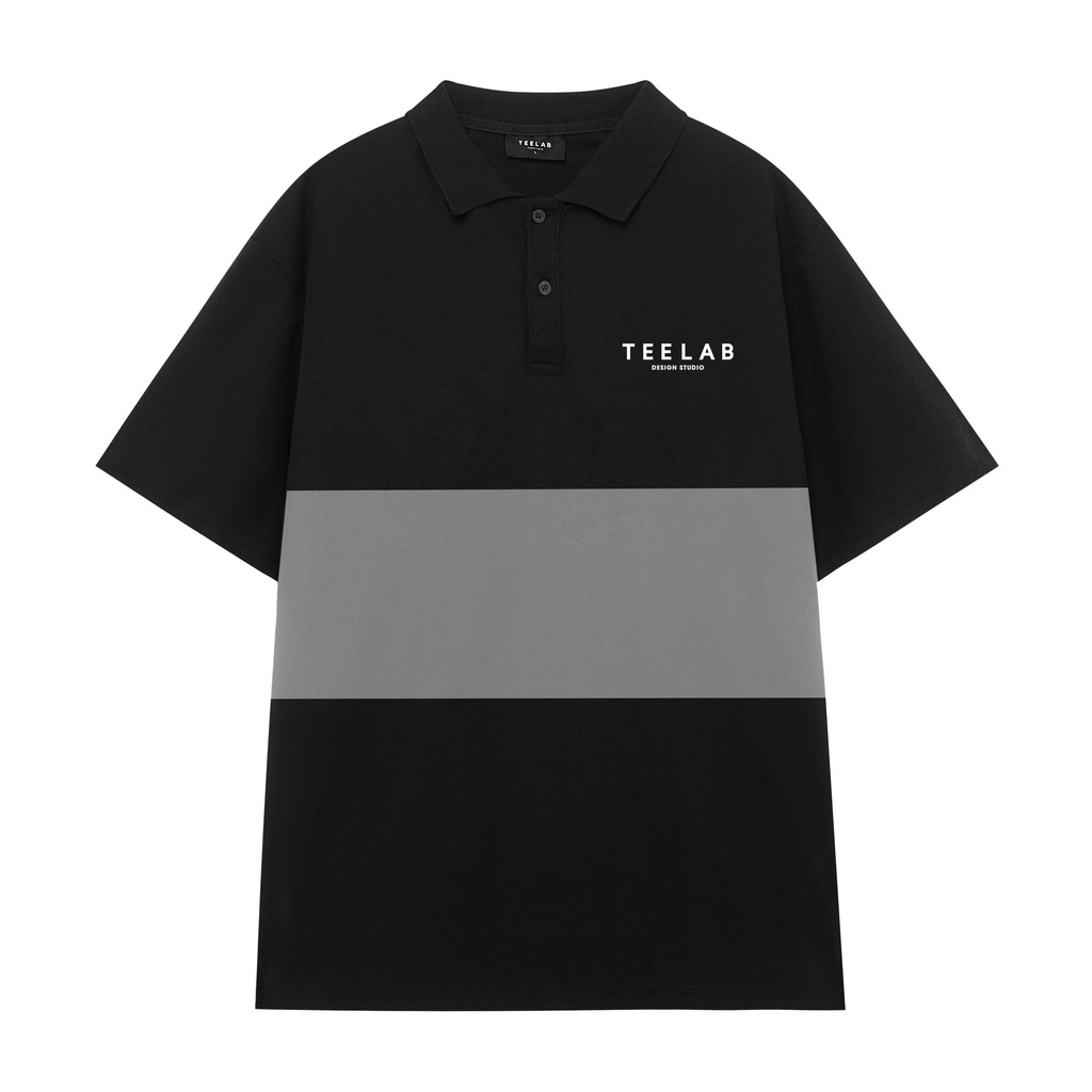 Áo Polo Teelab Local Brand Unisex Grey Stripe Lines AP028