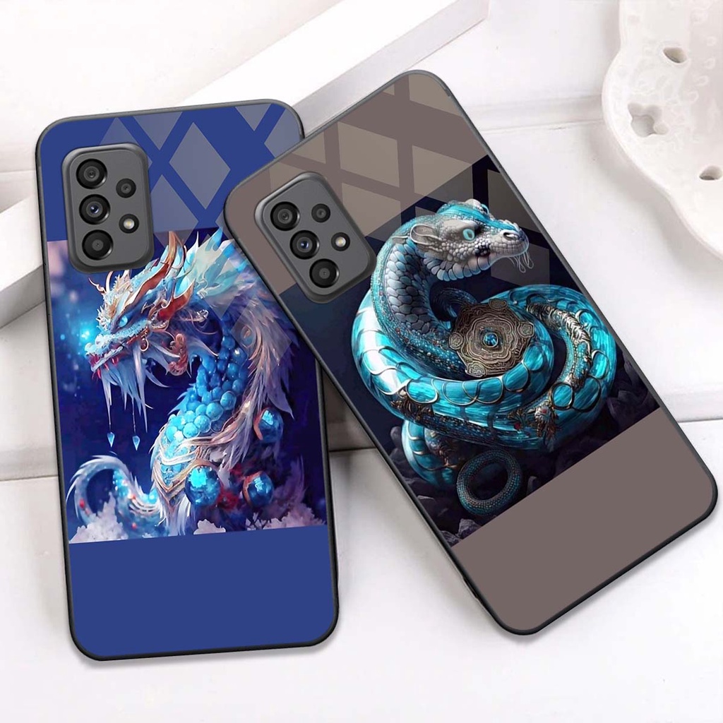 Ốp lưng Kính cường lực Samsung A13 4G / A23 4G bộ hình 12 con giáp thời trang, sang trọng