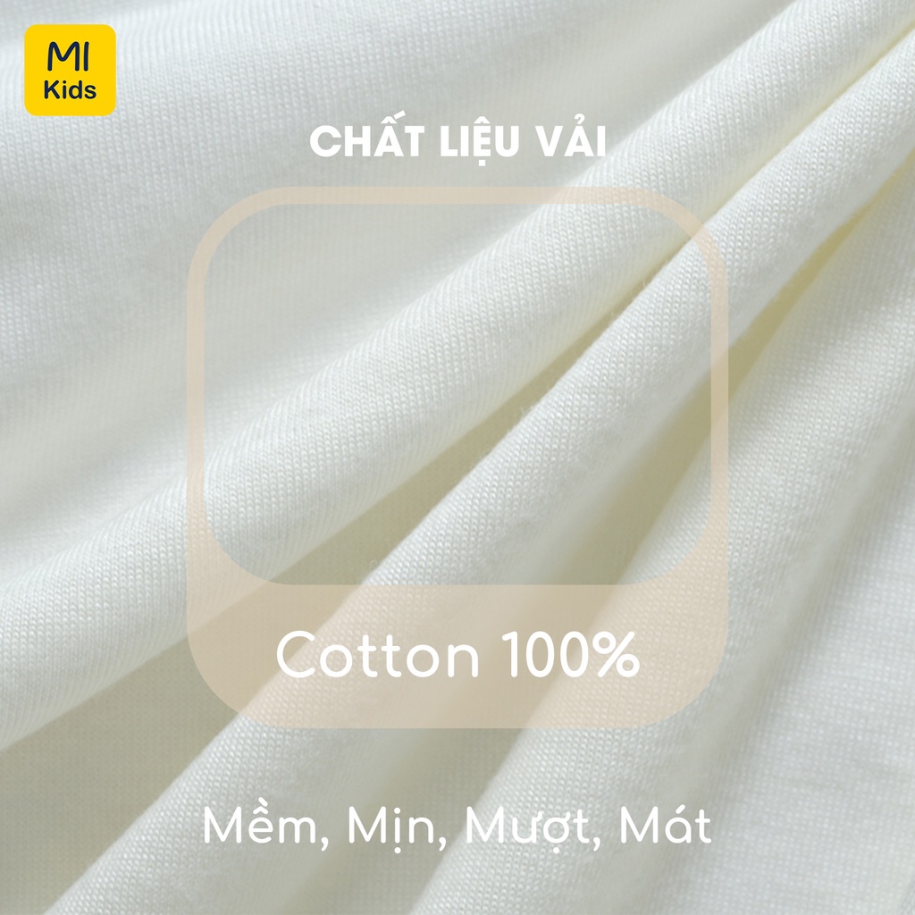 Áo thun tay ngắn cho bé mikids, thun cotton thoáng mát cho bé từ 9kg-26kg - ảnh sản phẩm 5