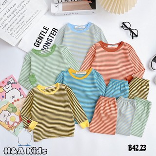 ‼️Thanh lý shop‼️Bộ thun lạnh dài tay vải dệt visco Minly Baby cho bé trai, bé gái mềm mịn thoáng mát