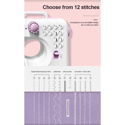 Youpin Máy may điện mini đa năng gia đình 12 loại mũi khâu đáp ứng nhiều nhu cầu khác nhau của bạn