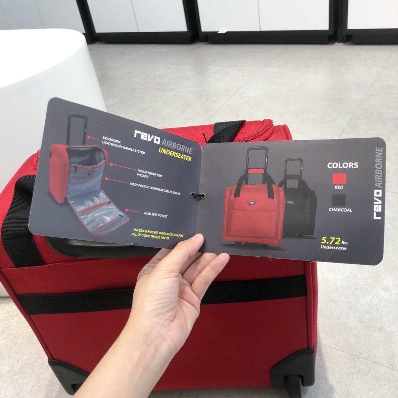 Vali/ túi kéo doanh nhân  Ted Baker Tracker travel bag--tone trắng xanh sang trọng