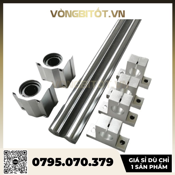 Đơn Yêu Cầu - Bộ Thanh Ray Trượt Tròn Trục 20mm Dài 700mm, 1000mm