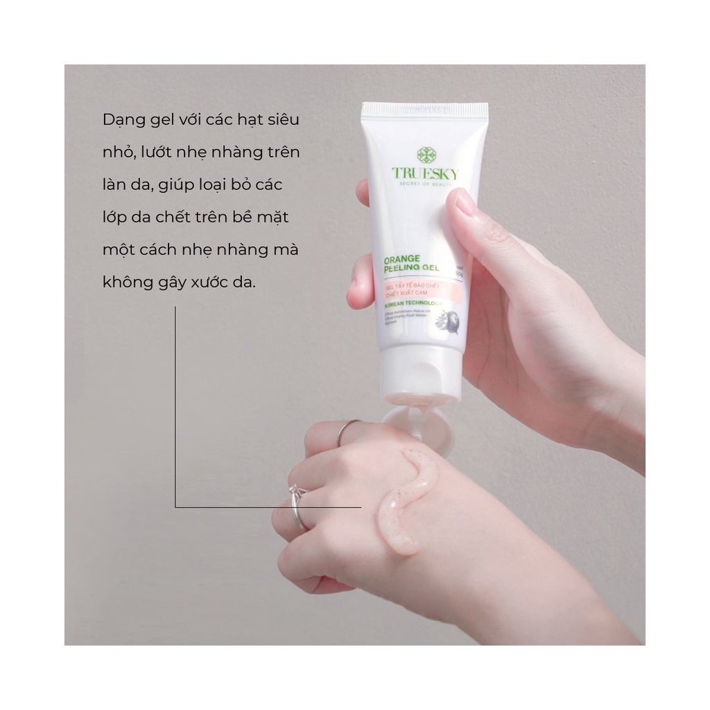 Tẩy tế bào chết da mặt Truesky Orange Peeling Gel dạng gel chiết xuất cam 50g - Truesky Việt Nam
