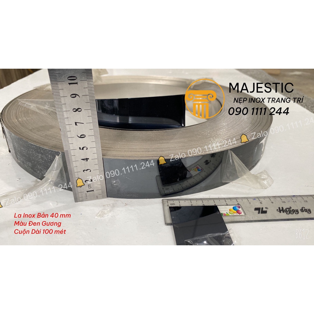 La Inox Đen Trang Trí Bản 4cm/ 5cm/ 6cm ( Cuộn 100 mét )