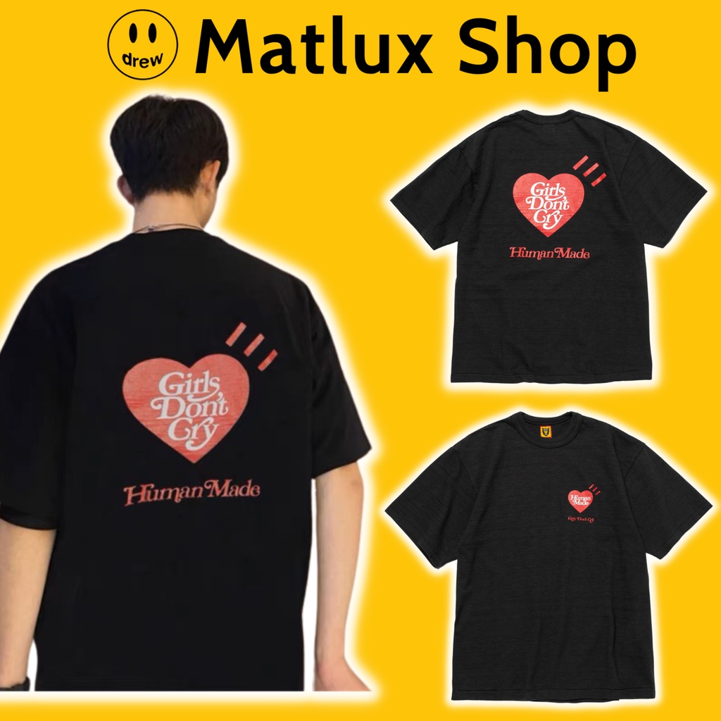 Áo thun HUMAN MADE Valentine Black Tee bản cao cấp, Áo tee HUMAN MADE chất liệu cotton form rộng, Áo