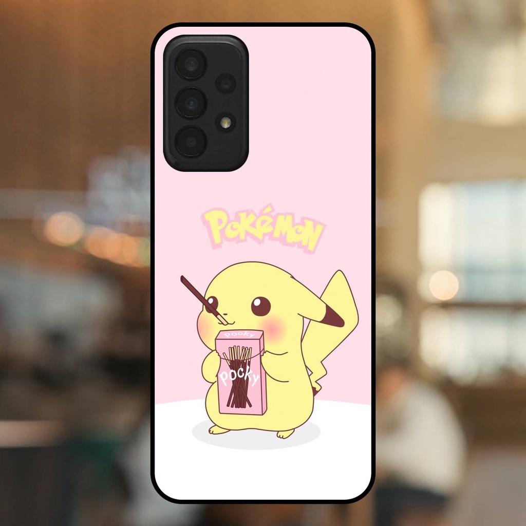 Ốp lưng điện thoại Samsung A23 viền đen Pikachu Pokemon