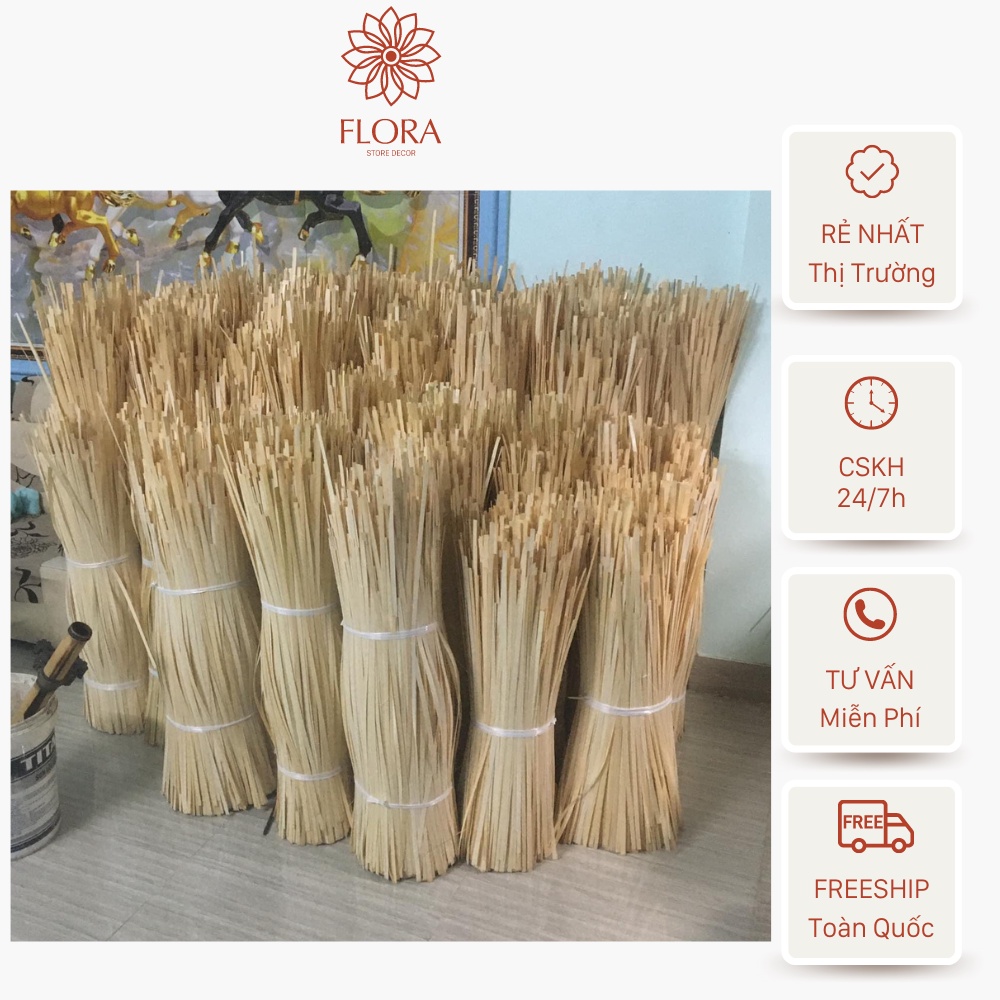 Nan tre nứa, vầu dài 50-100cm . Nan đan lát mây tre đan, trang trí