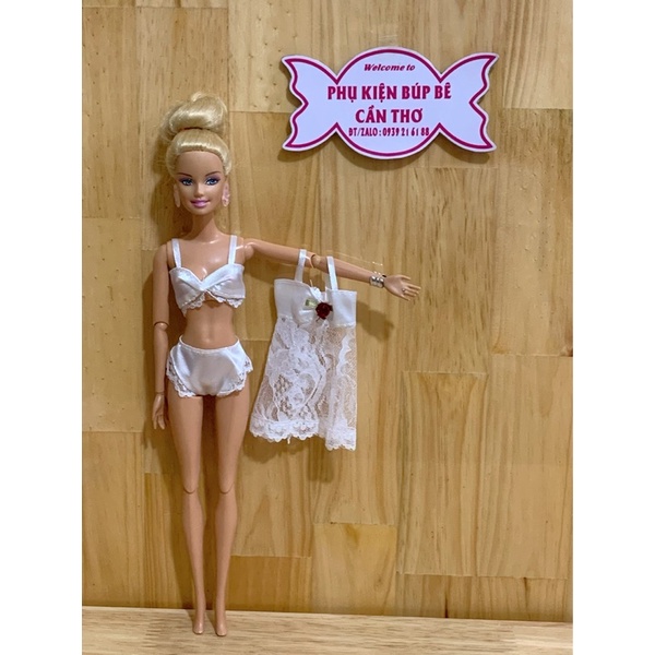 Đầm ngủ cho bup bê Barbie, Xinyi, Licca,…bup be cao 30cm