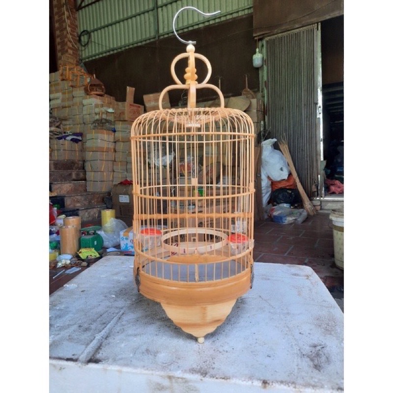 Lồng khuyên sàn phóc, lồng nuôi chim khuyên giá rẻ chất liệu trúc mịn nuôi chim tiện dụng