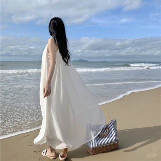 [HÀNG QUẢNG CHÂU] Maxi trắng lụa dáng dài