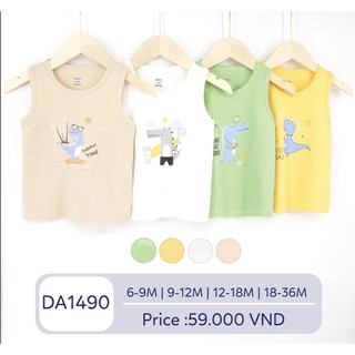 Áo ba lỗ bé trai Dokma DA1490 (Sz 12-36M) 2023