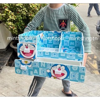 Kệ mỹ phẩm max 35cm màu xanh đôremon