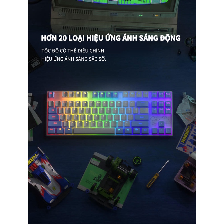 Bàn phím cơ gaming Không dây Bluetooth ONIKUMA Blue/Red switch 87 phím Trục xanh/đỏ/trà, có đèn RGB, cho máy tính/laptop | BigBuy360 - bigbuy360.vn