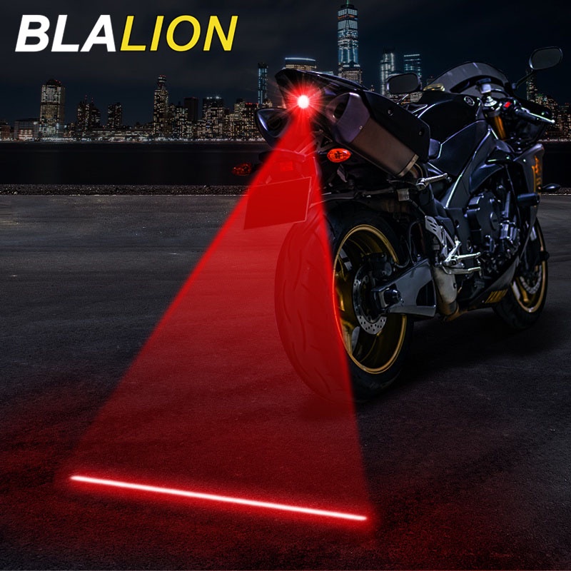Đèn chiếu sáng BLALION LED laser gắn phía sau cảnh báo chống va chạm phá sương mù dành cho xe hơi xe máy