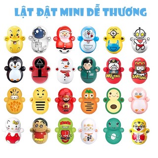 Lật đật mini -Đồ chơi cho bé Squid Game, Doraemon và phi hành gia cute dễ thương
