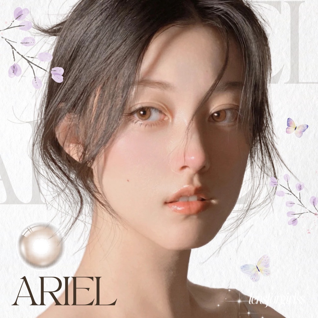 Kính áp tròng nâu sữa có viền ORIANA ARIEL BROWN - MPC dành cho mắt nhạy cảm | Hsd 6 tháng | Lens cận