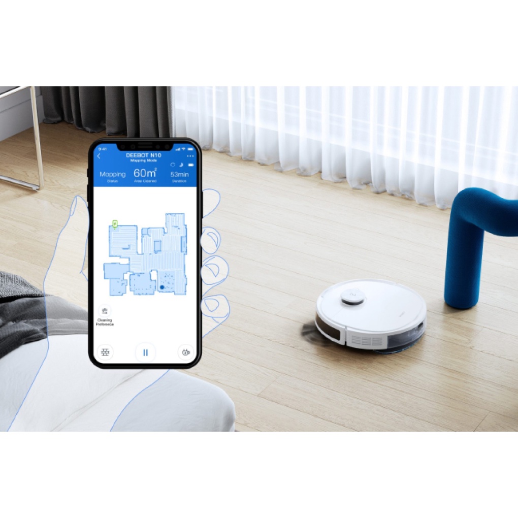 [NEW] Robot hút bụi lau nhà thông minh Ecovacs N10, lực hút khủng 4300Pa, bản quốc tế, dung lượng pin 5200mAh