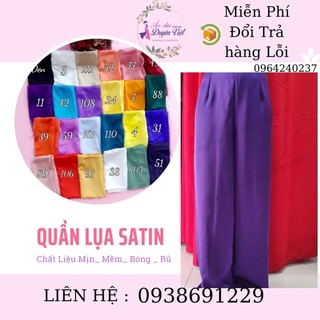 Quần Áo Dài < LỤA SATIN> Ống Rộng Form Suông