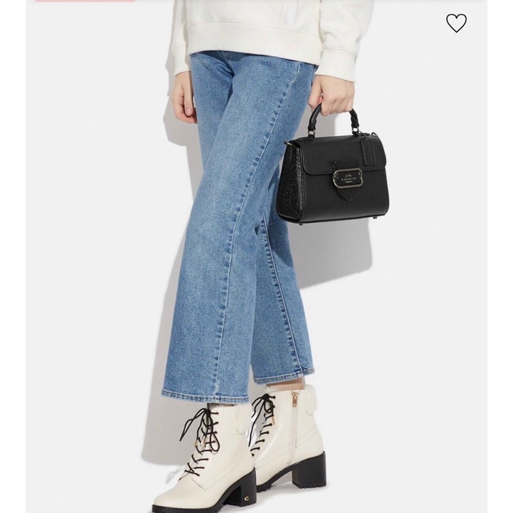 Túi Coach phối rắn da thật