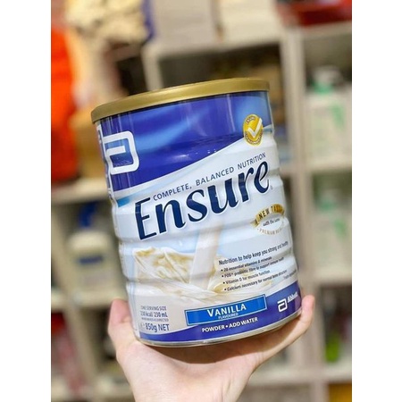Sữa Ensure Úc Hộp 850g (Date T3/2024) Hương Vanilla Chính Hãng Giá Tốt