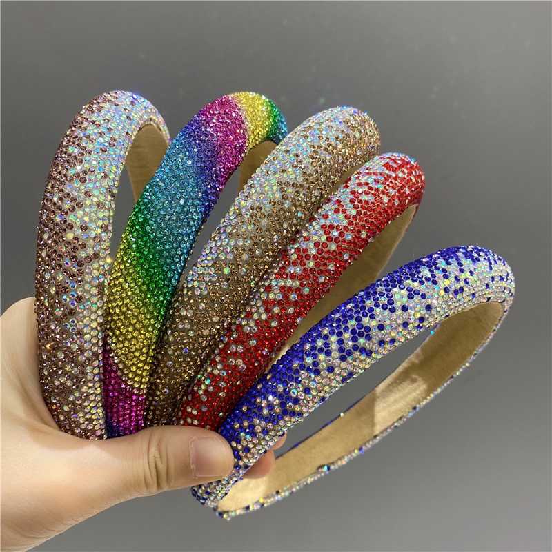 Băng Đô Cài Tóc Màu Gradient Lấp Lánh Cho Nữ