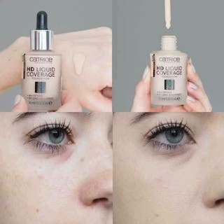 Kem Nền CATRICE HD Liquid Coverage 24H Mỏng Nhẹ Che Khuyết Điểm 002 005 010 020 030 - Bebeau