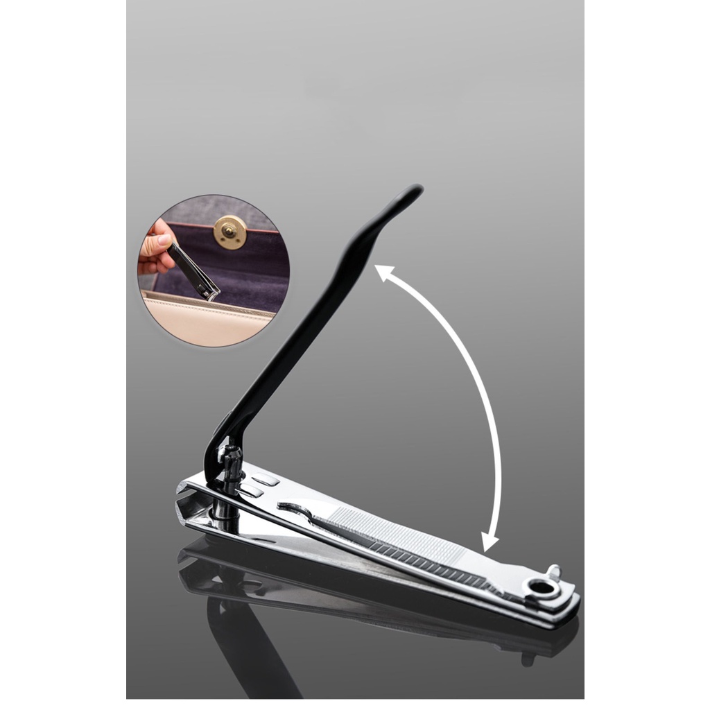 Bấm Móng Tay Inox, Dụng Cụ Cắt Móng Tay Siêu Bén Bằng Thép Không Rỉ