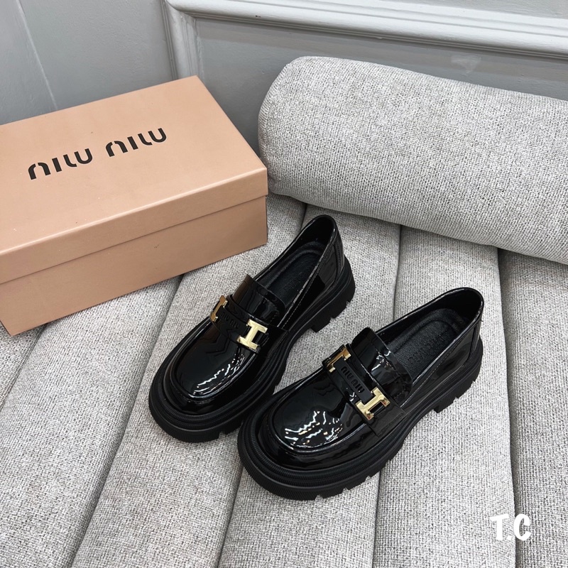 GIÀY MOCA MIUMIU DA BÓNG