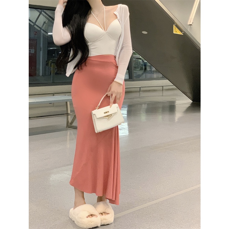 Cocory vn Chân Váy Đuôi Cá Lưng Cao Thời Trang Quyến Rũ Cho Nữ