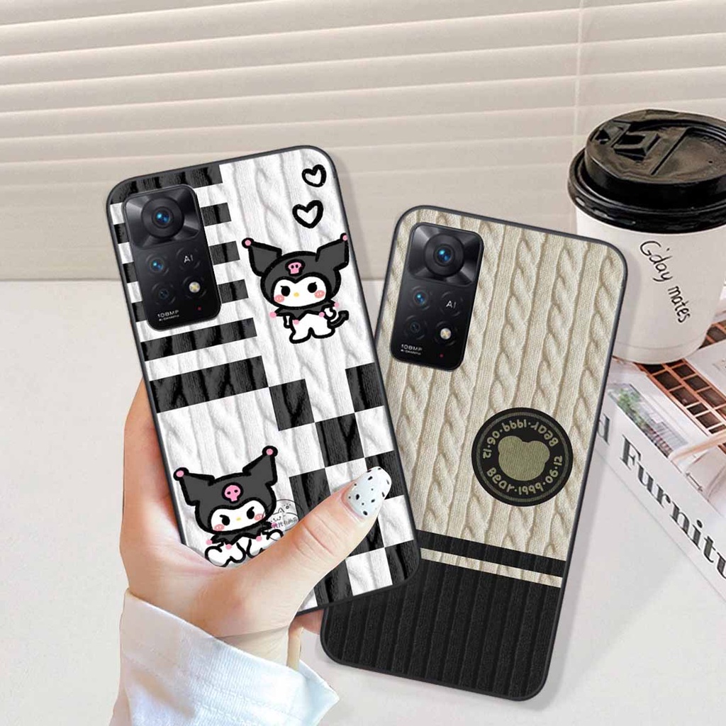 Ốp lưng Xiaomi Poco M4 Pro /M4 Pro 5G /X4 Pro 5G/Note 11Pro China in hình họa tiết len Lucky Bunny,Bear,Smile