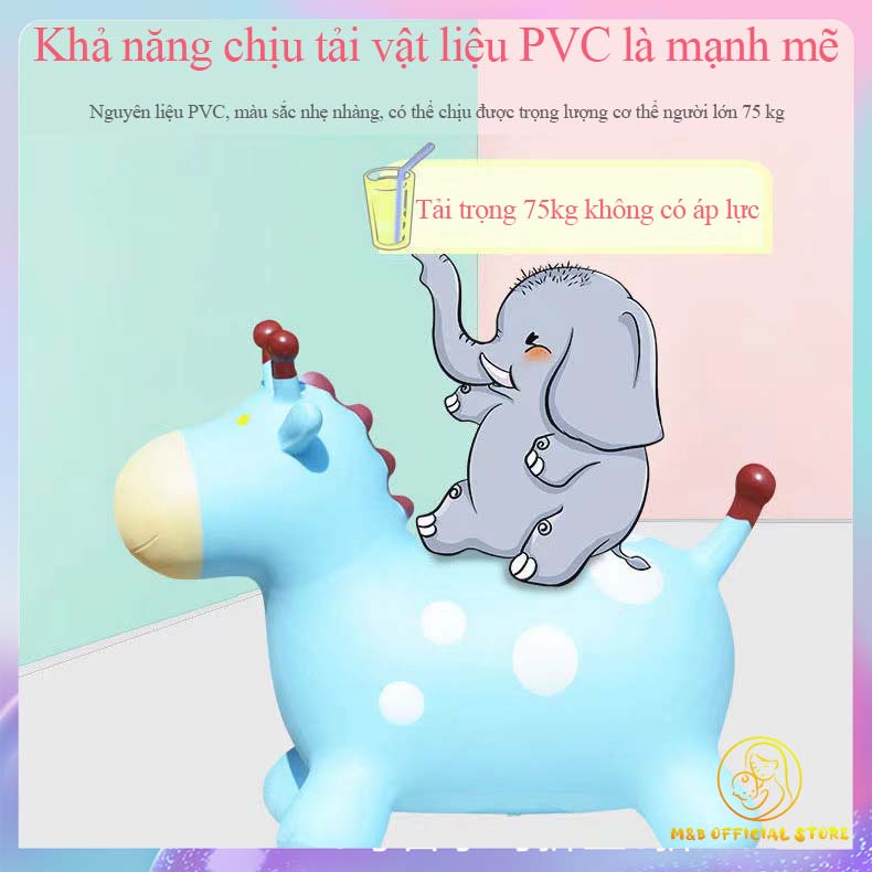Miễn Phí bơm Đồ Chơi Thú Nhún Hình Tuần Lộc quà Cho Bé Yêu