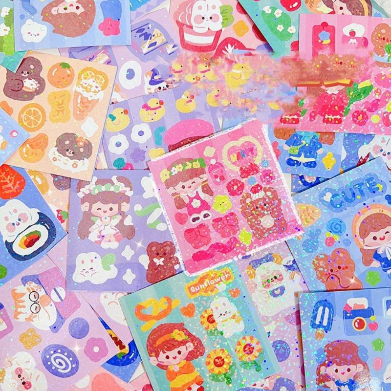 Sticker Lấp Lánh Phong Cách Hàn Quốc Trang Trí DIY Laptop, Sách Vở Học Tập