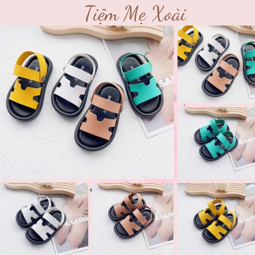 Dép sandal cho bé - Dép chữ H cho bé trai bé gái chất liệu da PU siêu mềm và êm hàng quảng châu cao cấp