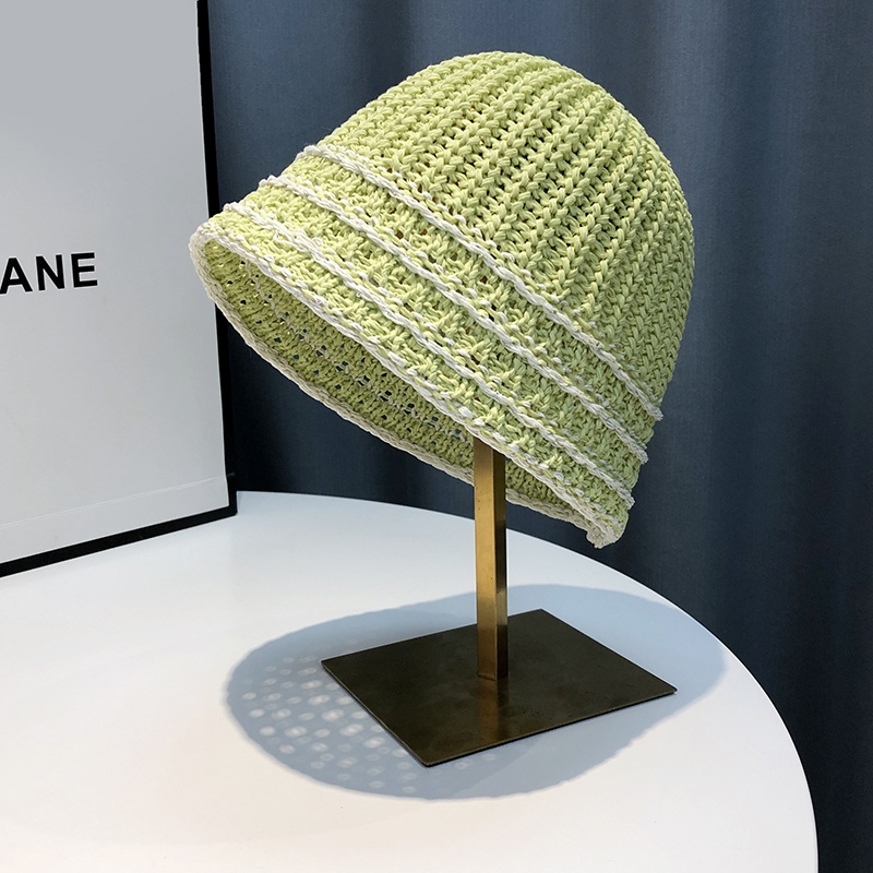 Mũ Cói Đan Thủ Công Thoáng Khí Thời Trang Mùa Hè Nhật Bản Cho Nữ
