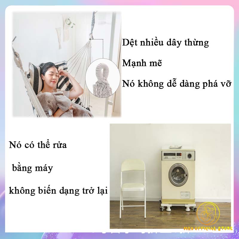 Xích đu ghế võng phòng ngủ ký túc xá treo ghế dày lên（có 2 gối）