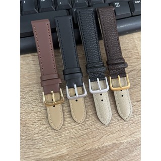 Dây da đồng hồ nam nữ màu đen nâu size 8/10/12/14/16/18/20/22/24
