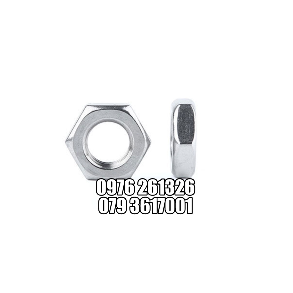 ĐAI ỐC LỤC GIÁC MỎNG - TÁN LỤC GIÁC MỎNG -ECU LỤC GIÁC MỎNG - M10 _ BỊCH 10 CON