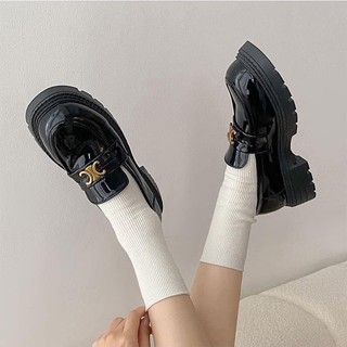 Giày Da Nữ Đế Cao 5cm Phong Cách Hàn Quốc