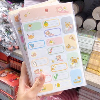 [Chuyên sỉ] Name sticker, nhãn tên dễ thương trang trí
