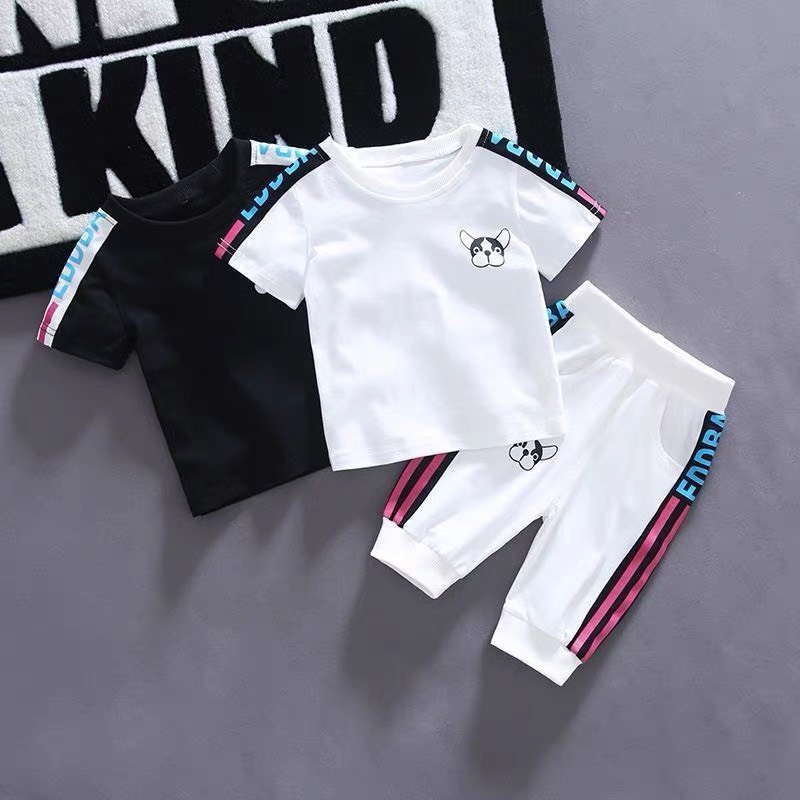 Bộ Thể Thao Quần Dài Hai Màu trắng Đen DBA Cho Bé Trai Bé Gái Mặc Đi Chơi Từ 5 Đến 28kg Thời Trang Trẻ Em Heri Kids