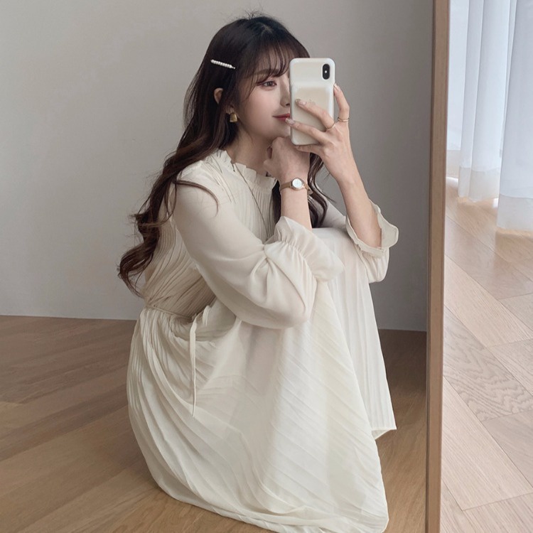 Đầm nữ dài tay nhẹ nhàng cho các nàng công sở